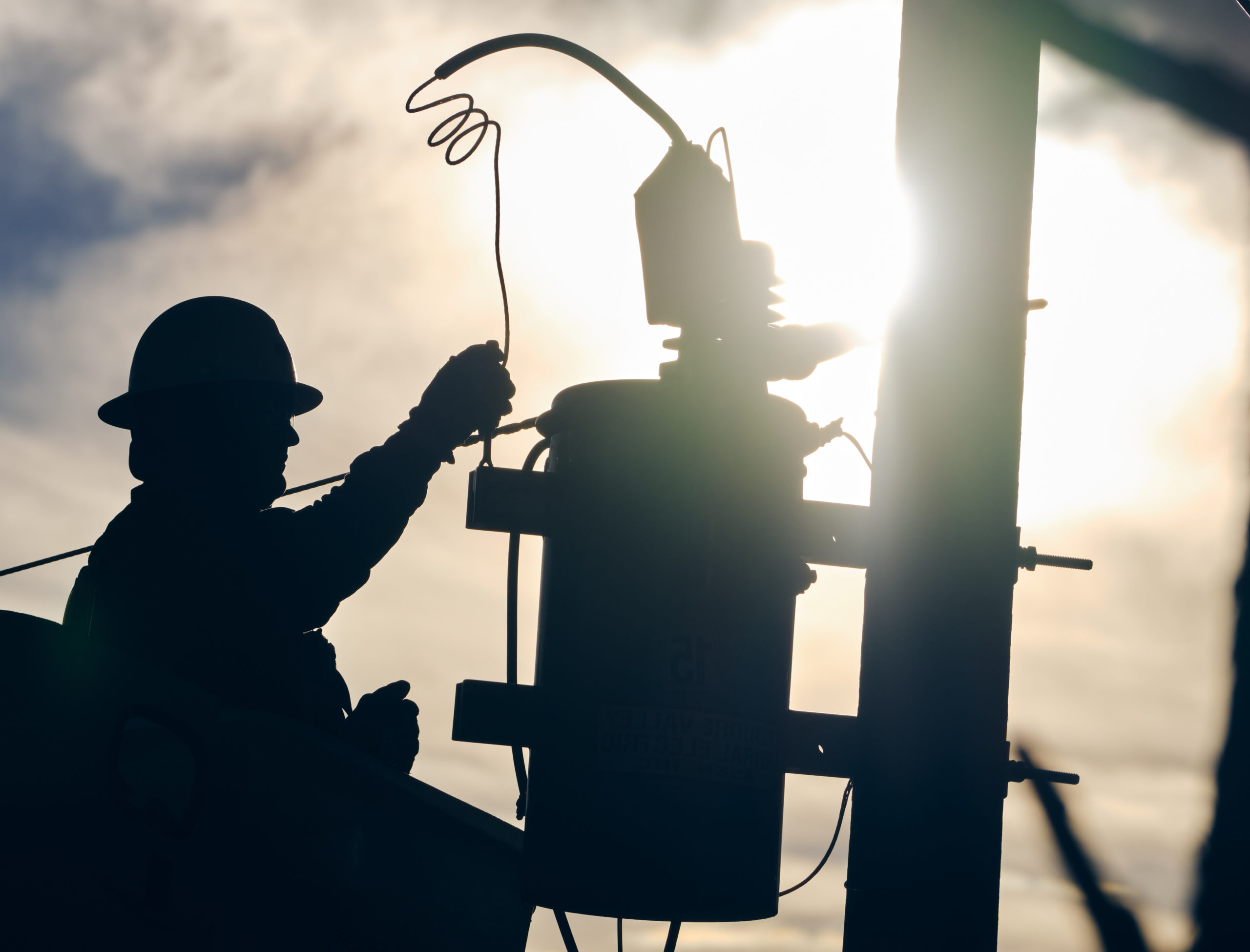 line worker silhouette