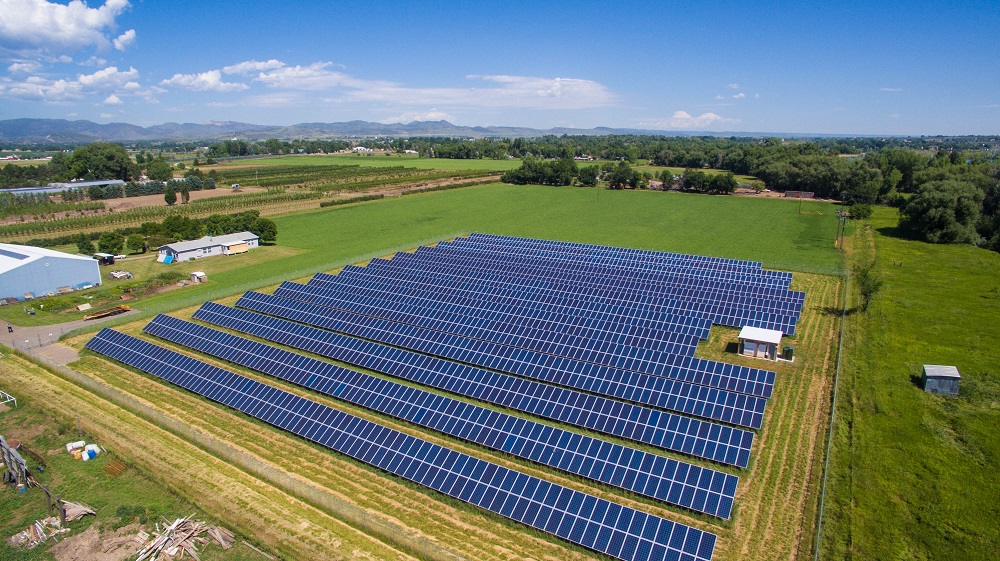 Aerial View of Willox Community Solar Farm