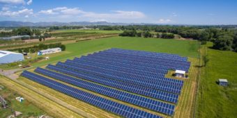 Aerial View of Willox Community Solar Farm