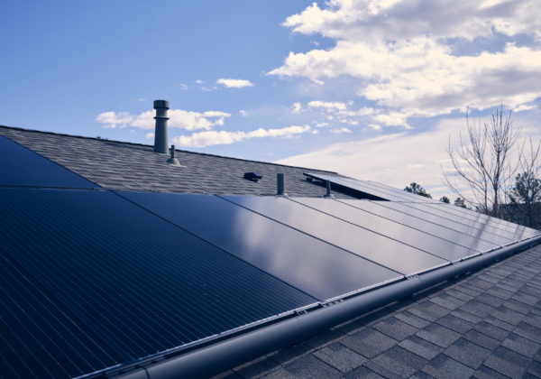 solar panels on home roof