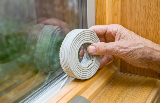 Putting Weather Stripping On A window